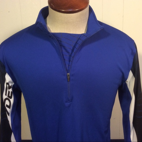 Spyder Mens 1/4 zip Pullover Ski Shirt - Picture 2 of 9